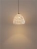 Lampa wisząca tkaninowa biała owalna boho rustykalna designerska industrialna Luces Exclusivas